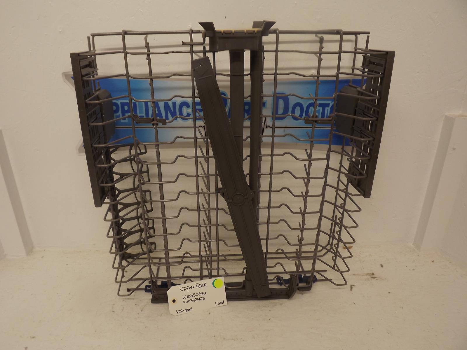 Whirlpool Dishwasher W10350380 W10727422 Upper Rack Used Whirlpool Dishwasher W10350380 W10727422 Upper Rack Used